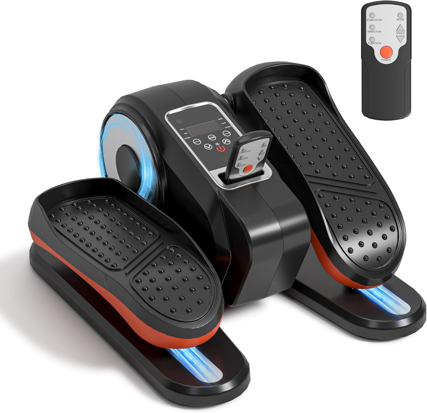 SogesGame Under Desk Elliptical Machine, Ellipse Leg Exerciser for Seniors, Portable Seated Pedal Exerciser with 12 Level Speeds, Manual & Auto Mode