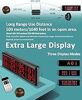 Vista 3 de Sistema de buscapersonas para restaurantes de más de 1600 pies Sistema de llamadas inalámbrico con 1 pantalla de visualización/1 control remoto/2