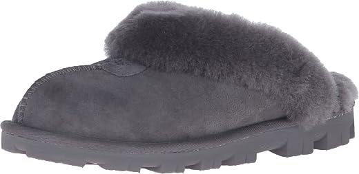 UGG Australia Womens Coquette Leather Closed Toe Slip On, Grey, Size 6.0