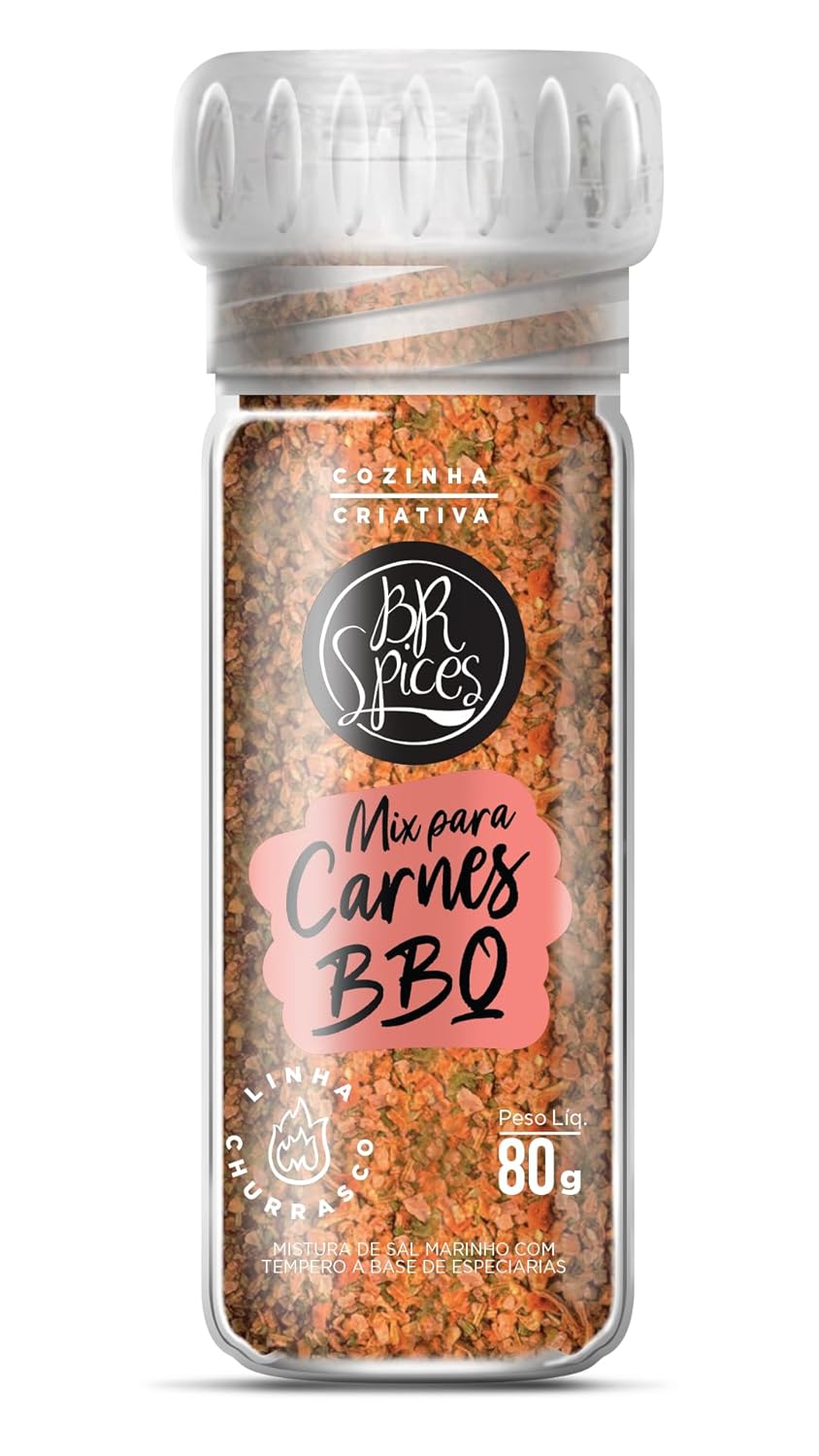 BR Spices Tempero Mix para Carnes (bbq) com Moedor 80G