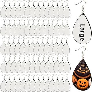 Sublimation earring blanks large 2.5 in BIG SIZE MDF 48pcs sublimation blanks bulk products earrings blank sublimation printing with Hooks