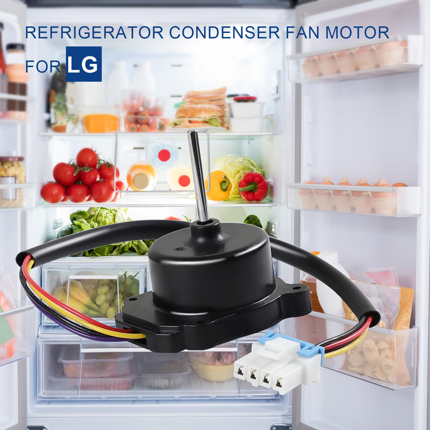 LRSOS2706S LMWC23626S LFCS27596S Refrigerator Condenser Fan Motor Compatible with LG LFXC22526S LHSXS2706S LMXS28626S LFCC22426S LRFVC2406S LRFWS2906S LRFXC2416S LRSXS2706W LMXS28626D LFXS28596D