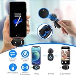 Wireless Lavalier Microphone for iPhone, iPad, Android and Camera, 3 in 1 Mini Microphone with Noise Reduction Plug and Play, Clip on Mic for Video Recording, TikTok, YouTube, Vlog, Podcast