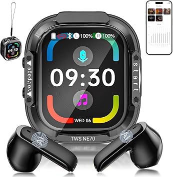 NE70 AI Traslation Earbuds Real Time in 165 Languages, Translator Earbuds with Audio and Video Calls, Audifonos Traductores Ingles Espanol, Bluetooth Language Translator Ear Bud