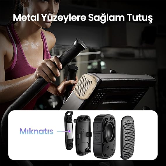 Lava Clip 5W Klipsli Su Geçirmez Taşınabilir Mini Bluetooth Hoparlör Kahverengi