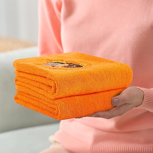 Miniatura 7 de Quera Paquete de 2 toallas de mano de otoño de Acción de Gracias, hojas de otoño, pavo, bordadas, decoración de lujo de primera calidad, juego