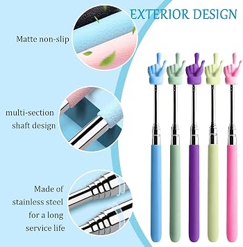 Singular-Point Pointer Stick for Classroom, Telescopic Teacher Pointer Extendable Pointer Stick Retractable Hand Pointer Finger Pointer Stick Mini Classroom Pointer for Teacher (Blue)