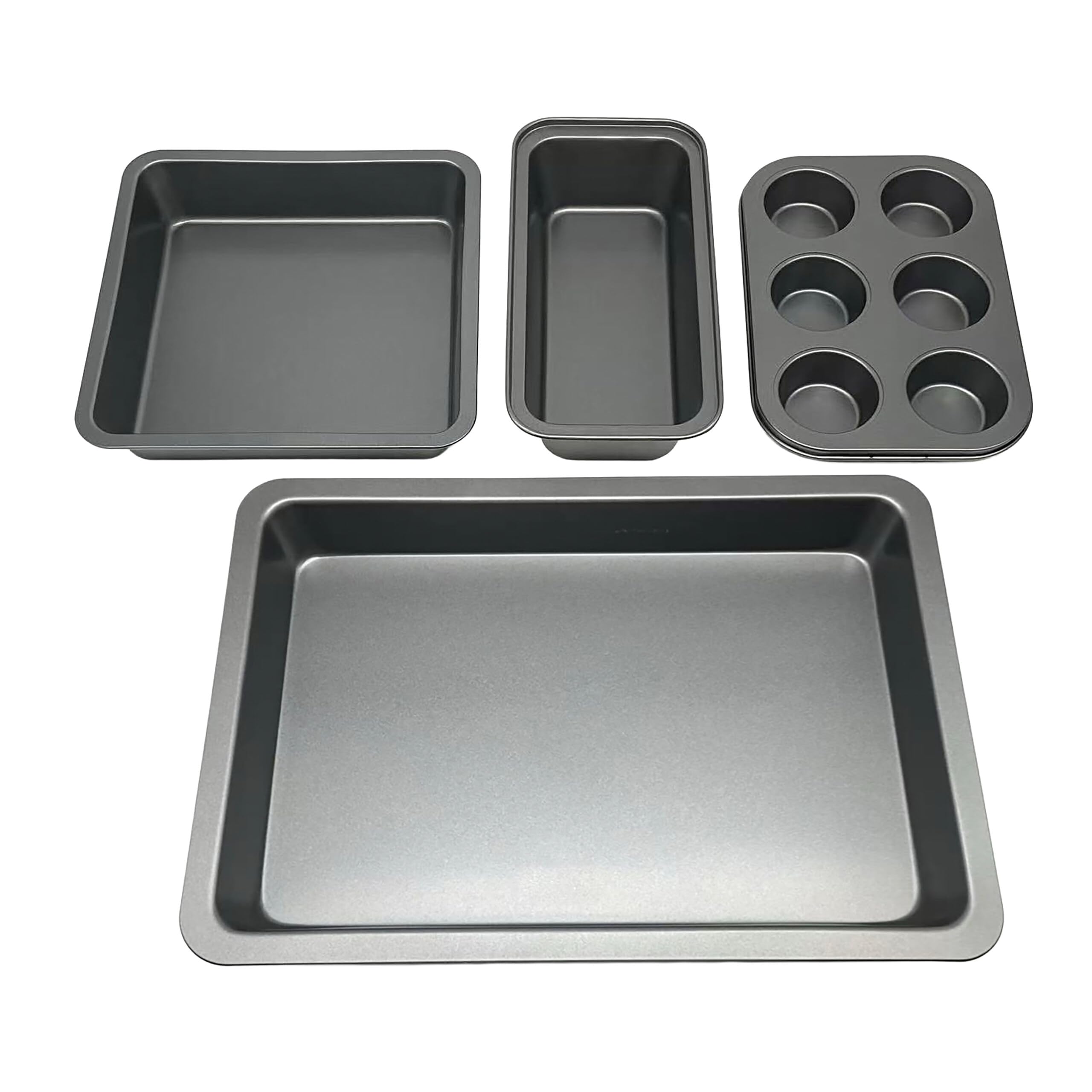 Moldes para hornear moldes muffins y fuentes de acero gris oscuro