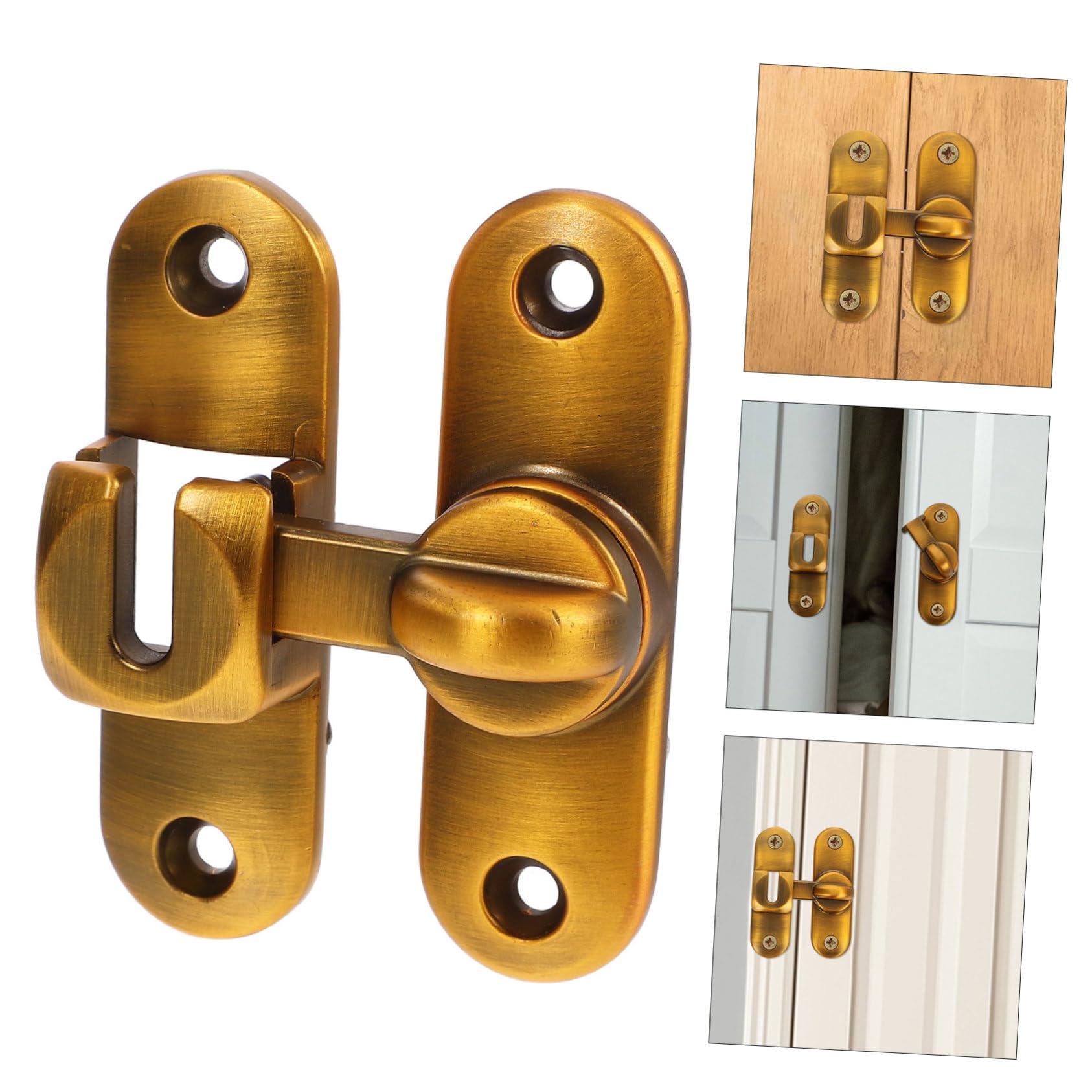 Artibetter 2sets Serratura Scorrevole Per Porta Chiusura Acciaio Inossidabile Per Porte Battente Facile Installazione e Design Moderno Sicurezza Per Ambienti Domestici e Commerciali
