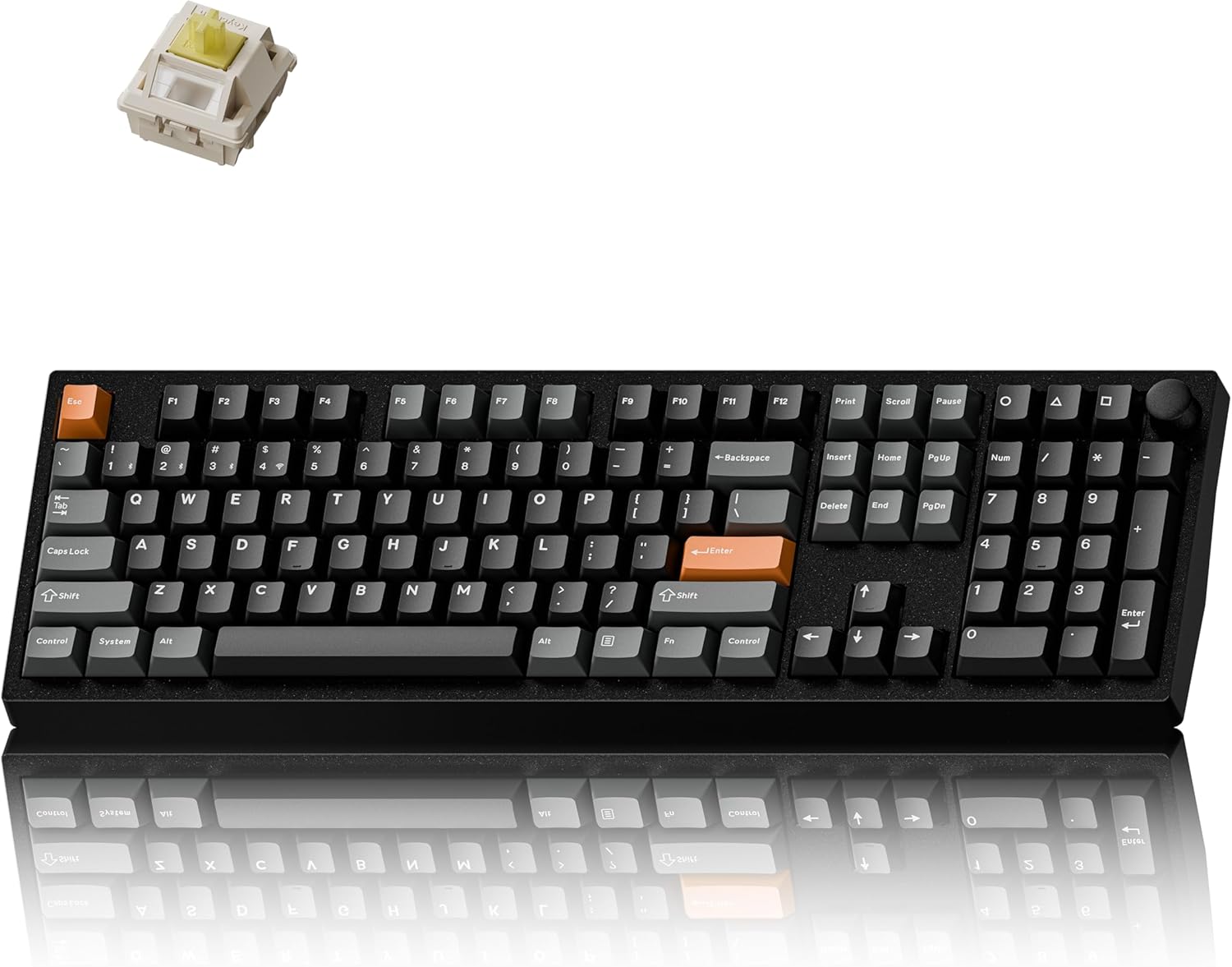 Keychron P6 Ultra 8K Polling Rate Full-Size Aluminum Wireless Mechanical Keyboard, 2.4 GHz/Bluetooth/Wired Custom RGB, Hot-Swappable Silk POM Banana Switch for Mac Windows Linux - Black