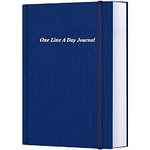 One Line A Day Journal - 5.8"x8.5" Daily Prompt Journal for 5-Year Memory Tracking, Yearly Memory Book & Personal Reflection, Blue