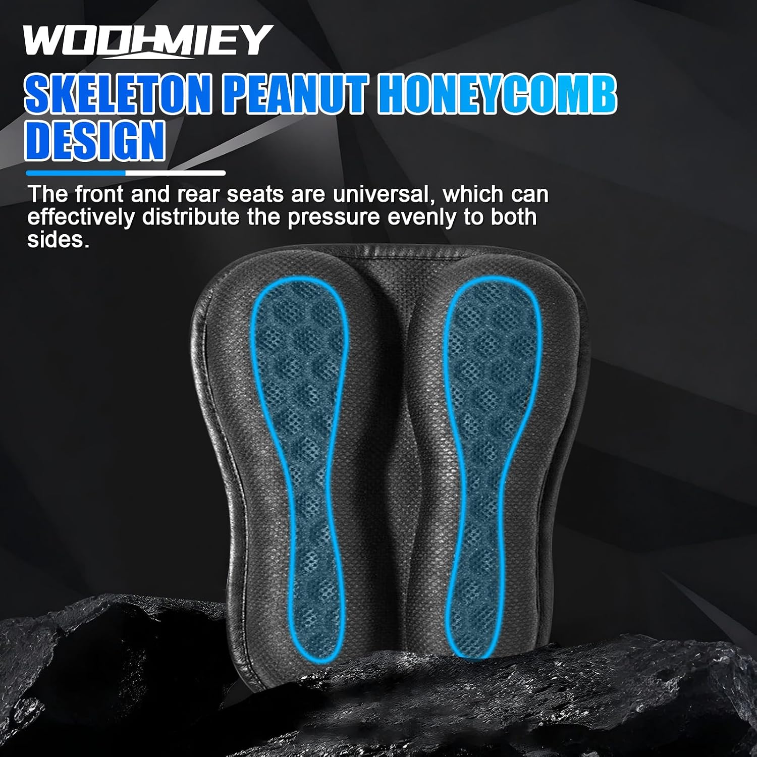 Motorcycle Breathable Seat Pad,Motorcycle Gel Seat Cushion, 3D Honeycomb Structure Seats Cushion,Compact and Easy to Install for Off Road and City Commuting