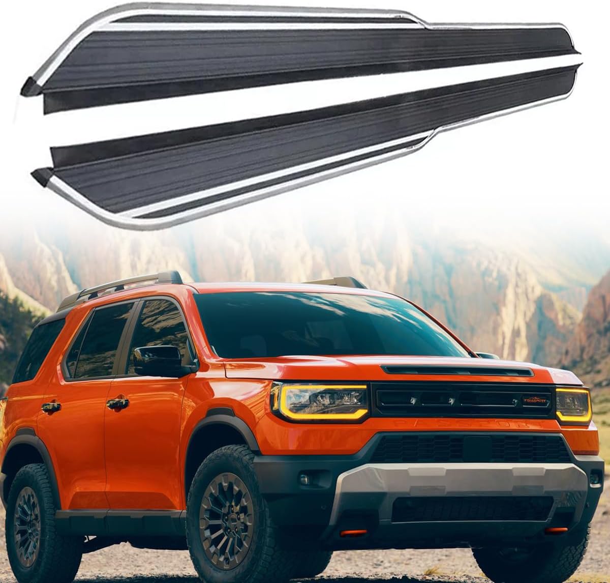 2Pcs Running Board Side Step Pedals Nerf Bar Fits for Honda Passport 2026