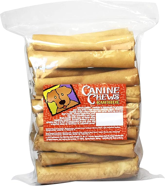 Canine Chews 89" Chicken Basted Rawhide Retriever Rolls