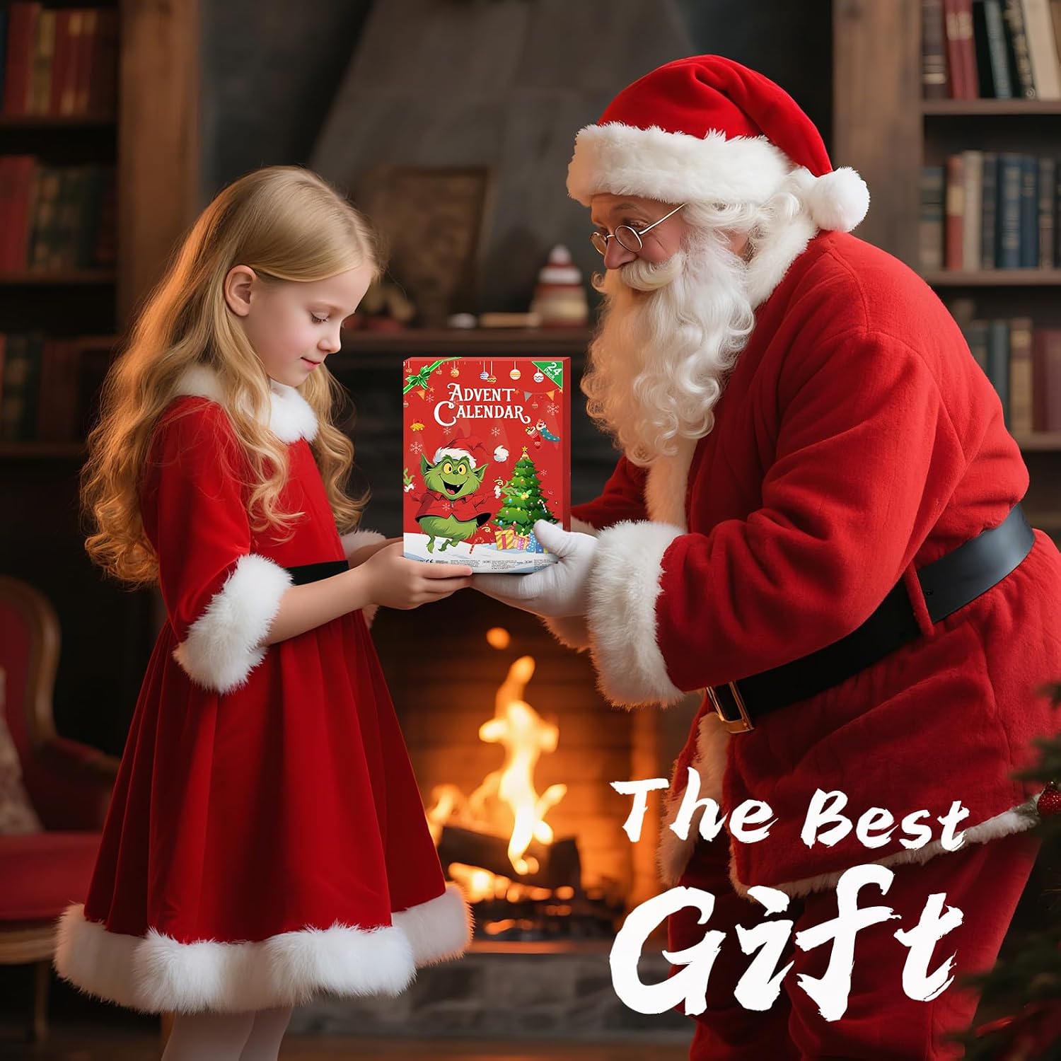 Advent Calendar 2025 for Kids, 24 Days Christmas Countdown Calendar with 10 mm Straw Topper Caps for Stanley Cup, Christmas Gifts for Girls Boys Teens