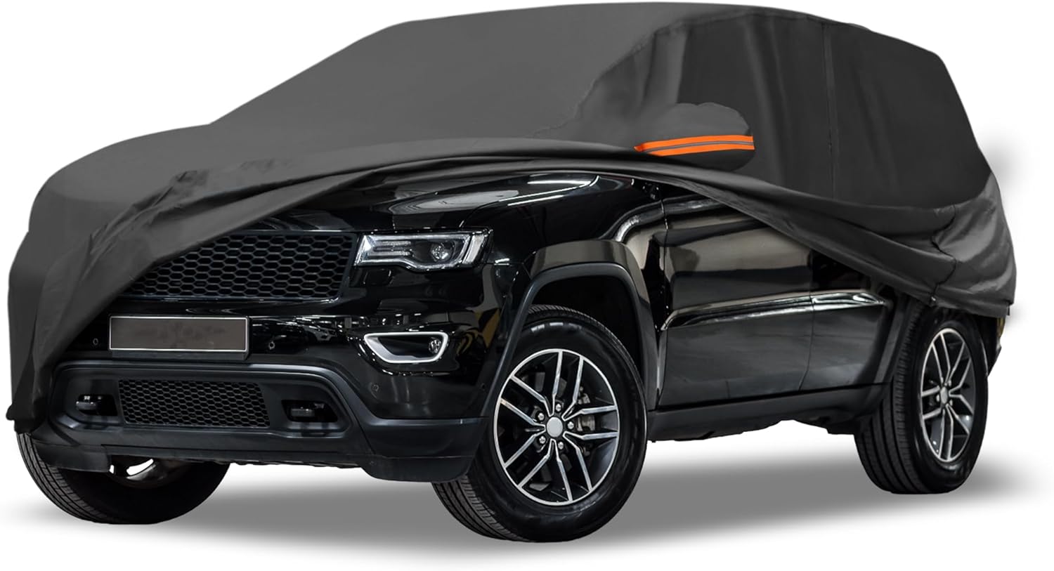 Car Cover Waterproof Custom Fit for Jeep Grand Cherokee 2011-2023 All Weather for Automobiles Outdoor Snow Sun Dust UV Protection Full Exterior Cover with Door Zipper