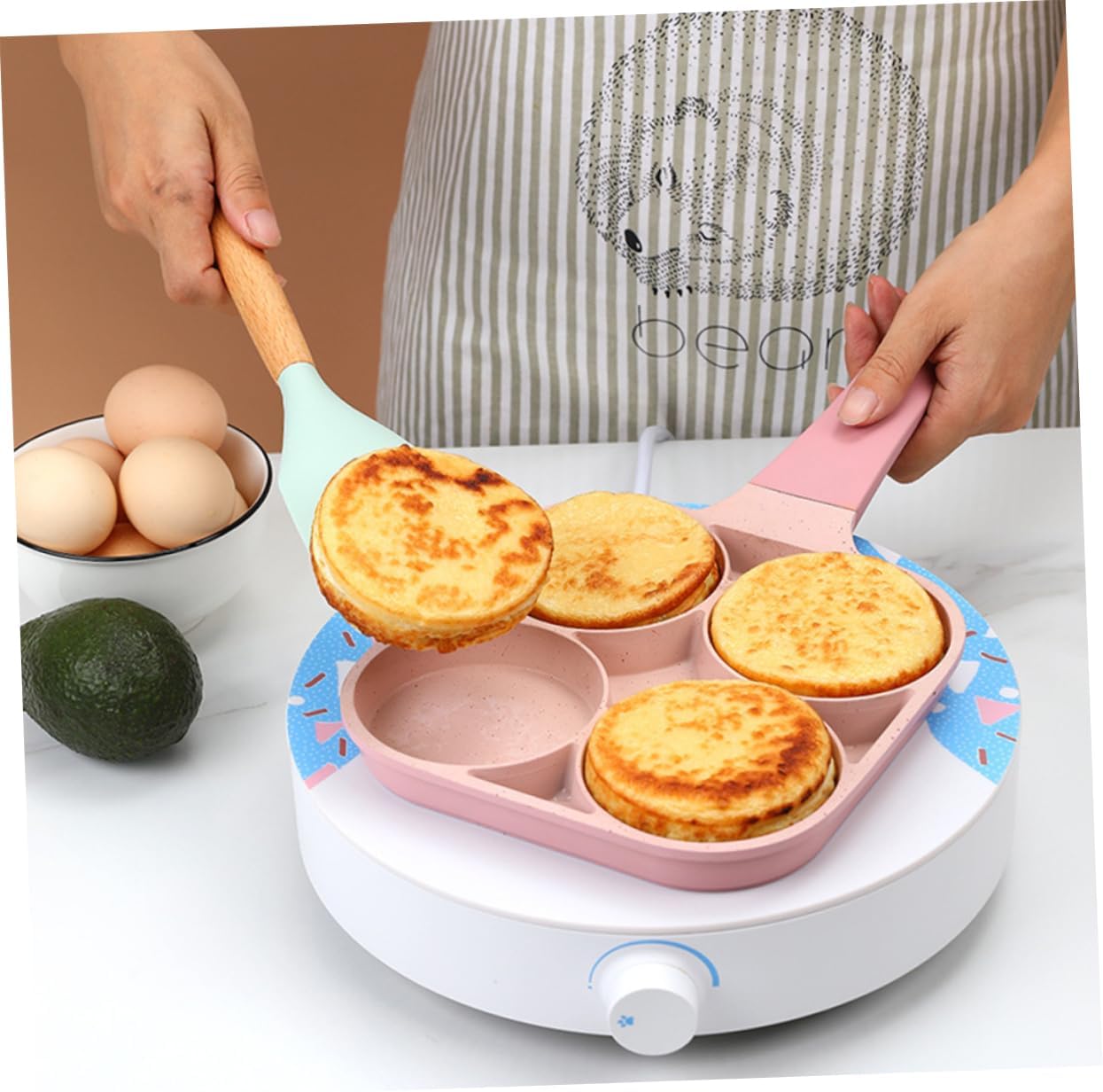 PRETYZOOM Nonstick Frying Pan Practical Cooker for Eggs Pancakes More Aluminium Alloy Cooking Pot Easy to Clean for Induction Cooktops