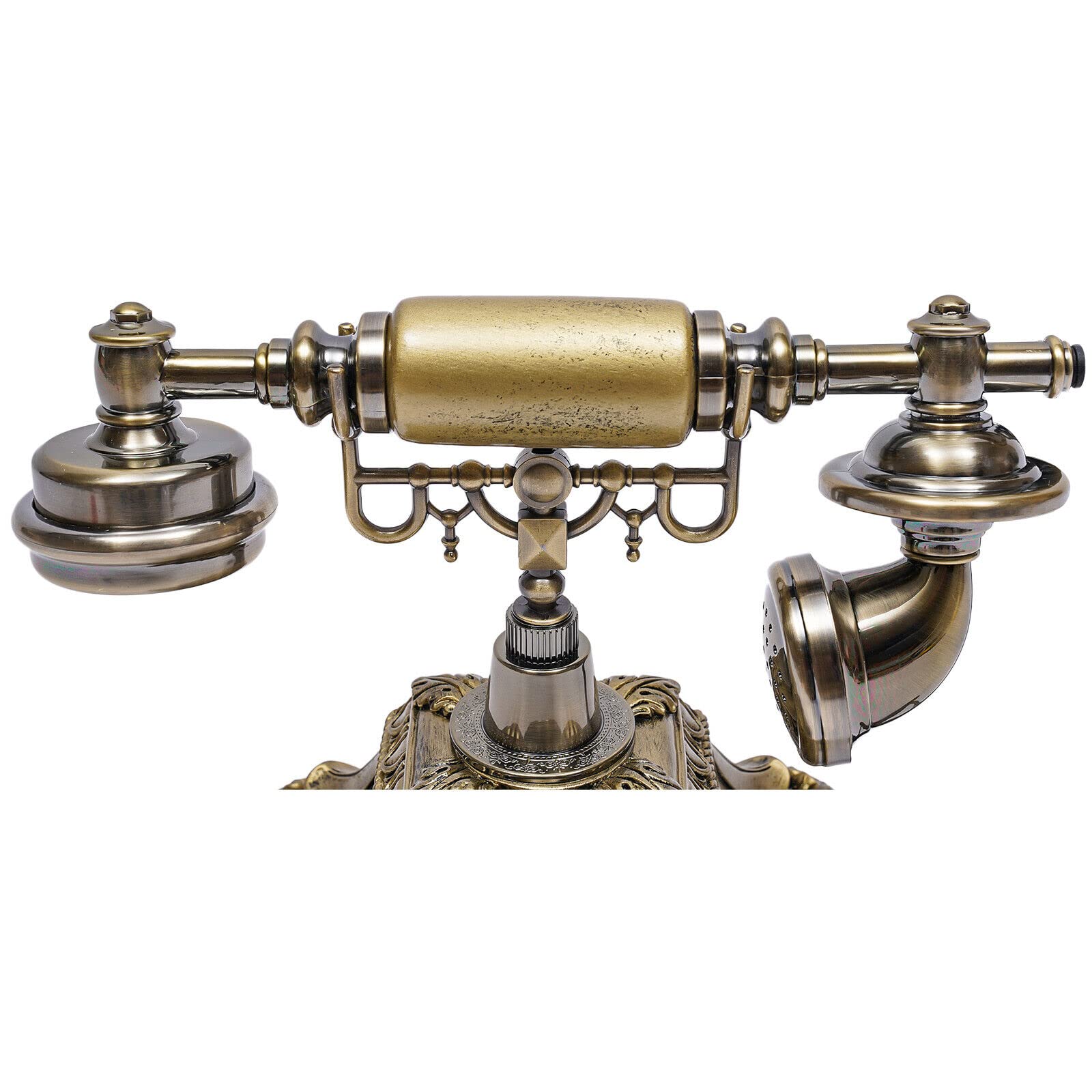 XICHEN teléfono retro antiguo vintage a disco de resina imitación cobre para casa y oficina