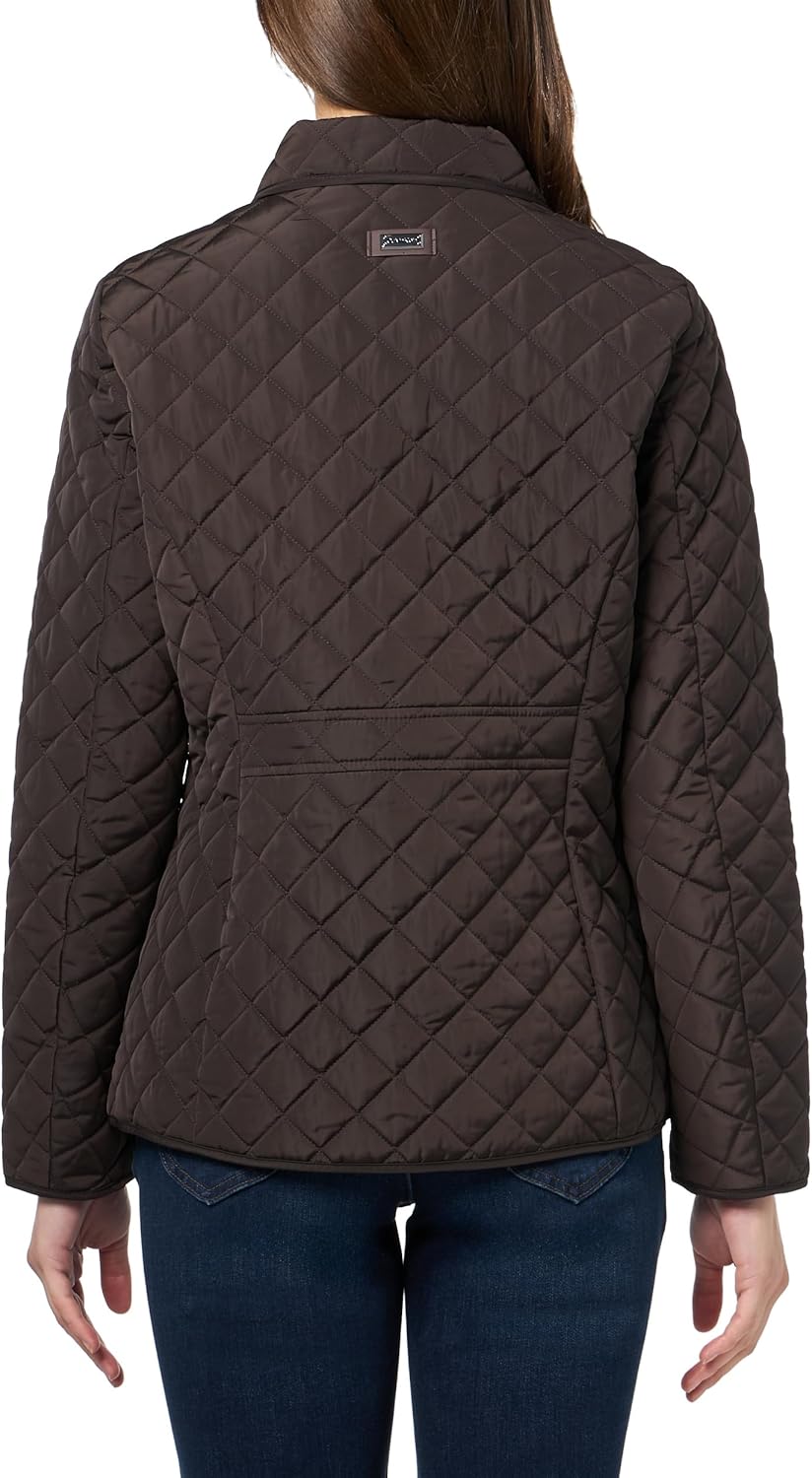 Calvin Klein Women's Diamond Quilted Jacket – Lightweight Snap Button Coat With Pockets - Image 2