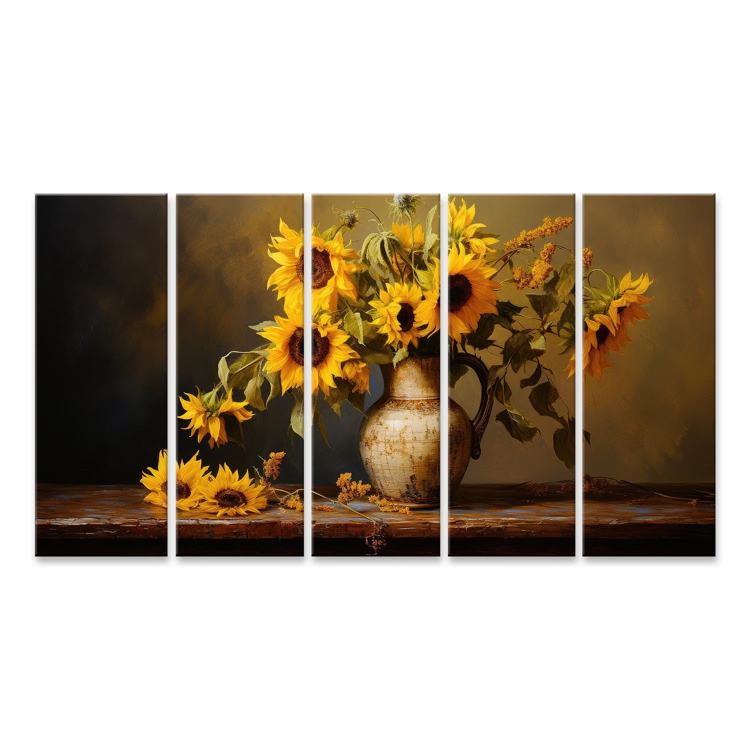 Tableau sur toile fleurs de tournesols pour une decoration elegante