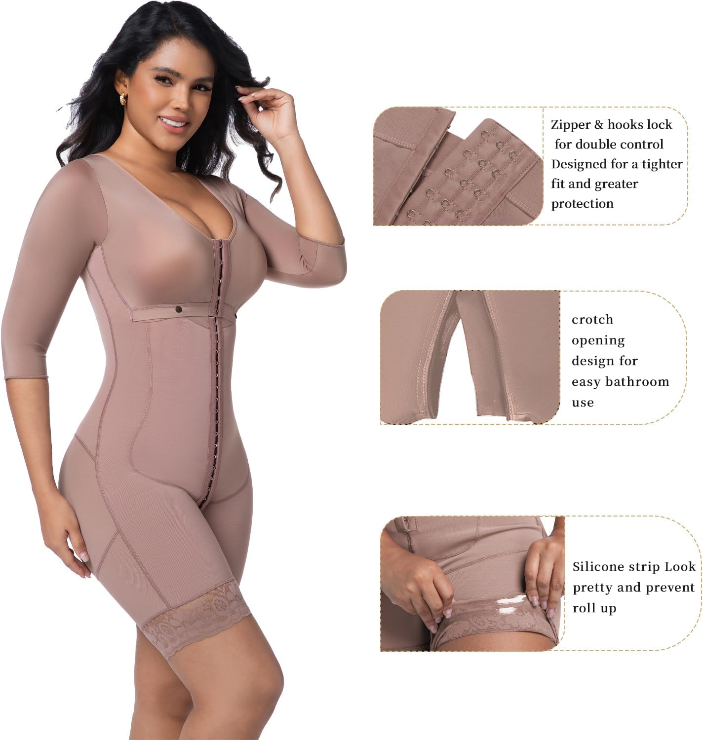Fajas Colombianas Moldeadoras Full Body Shaper for Women, High Compression Shapewear Tummy Control - Image 5
