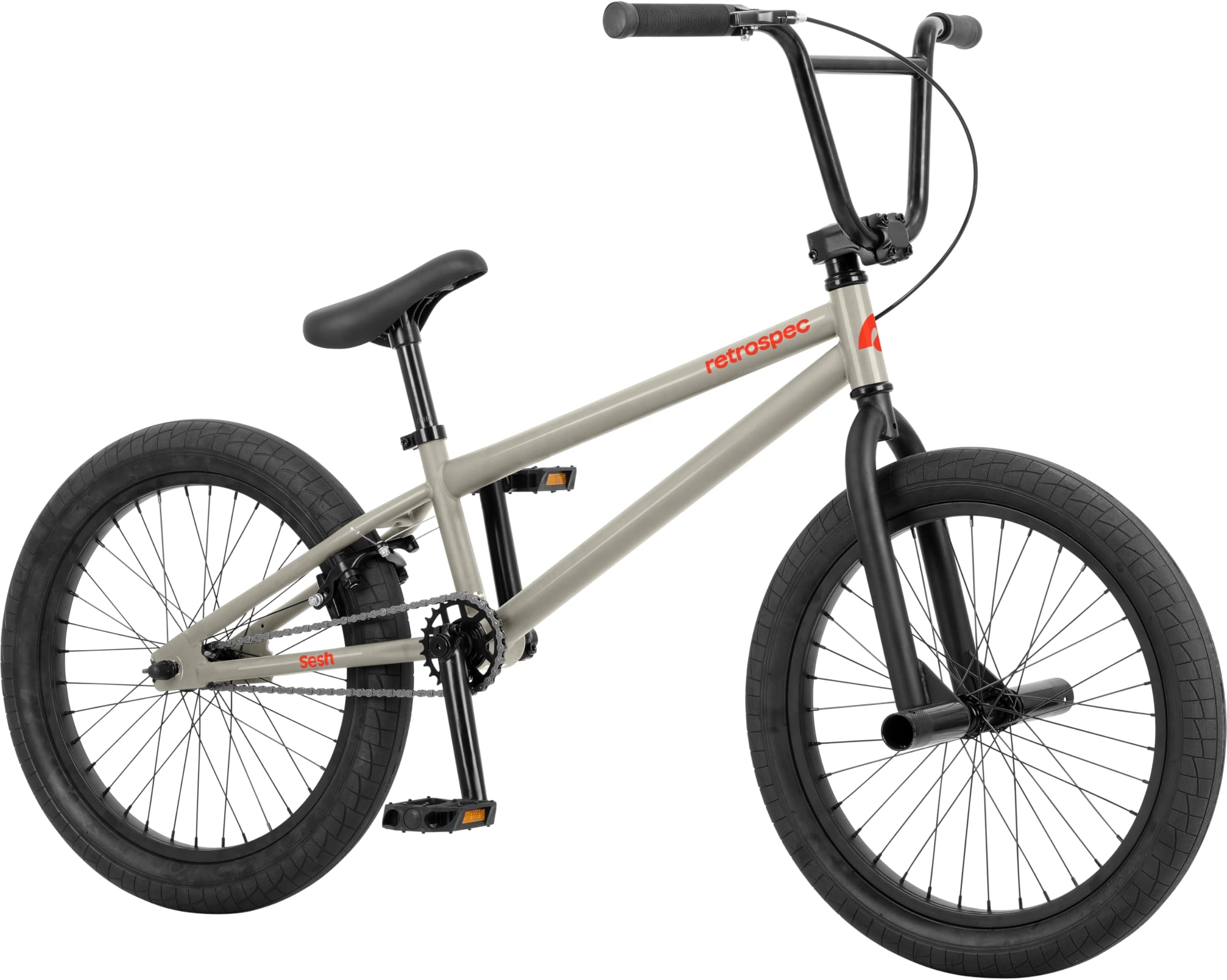- Retrospec Sesh 20” Kids BMX Bike - Freestyle Youth Bicycle for Boys and Girls With Removable Axle Pegs, U-Brake, Threadless Steering and Shock-Absorbing Tires for Children Ages 6-11 Years Old