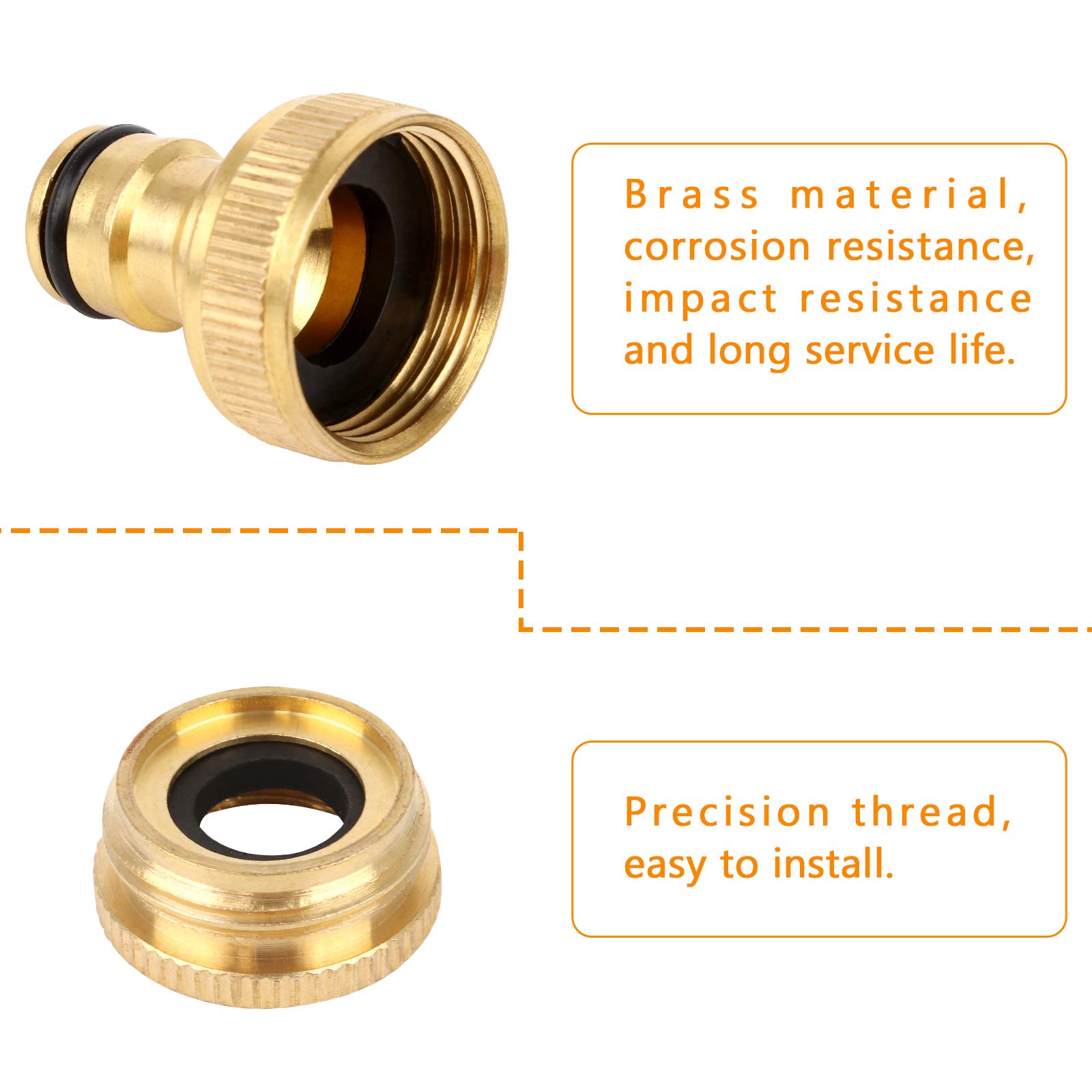 Nez De Robinet En Laiton Adaptateur Pour Tuyau D'arrosage