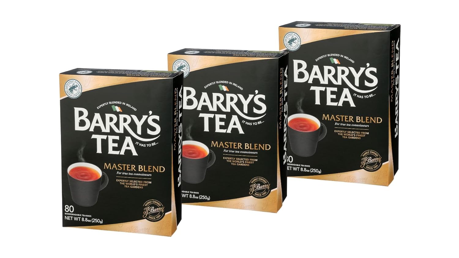 Barry's Tea Master Blend 80 Teabags (3 Pack)