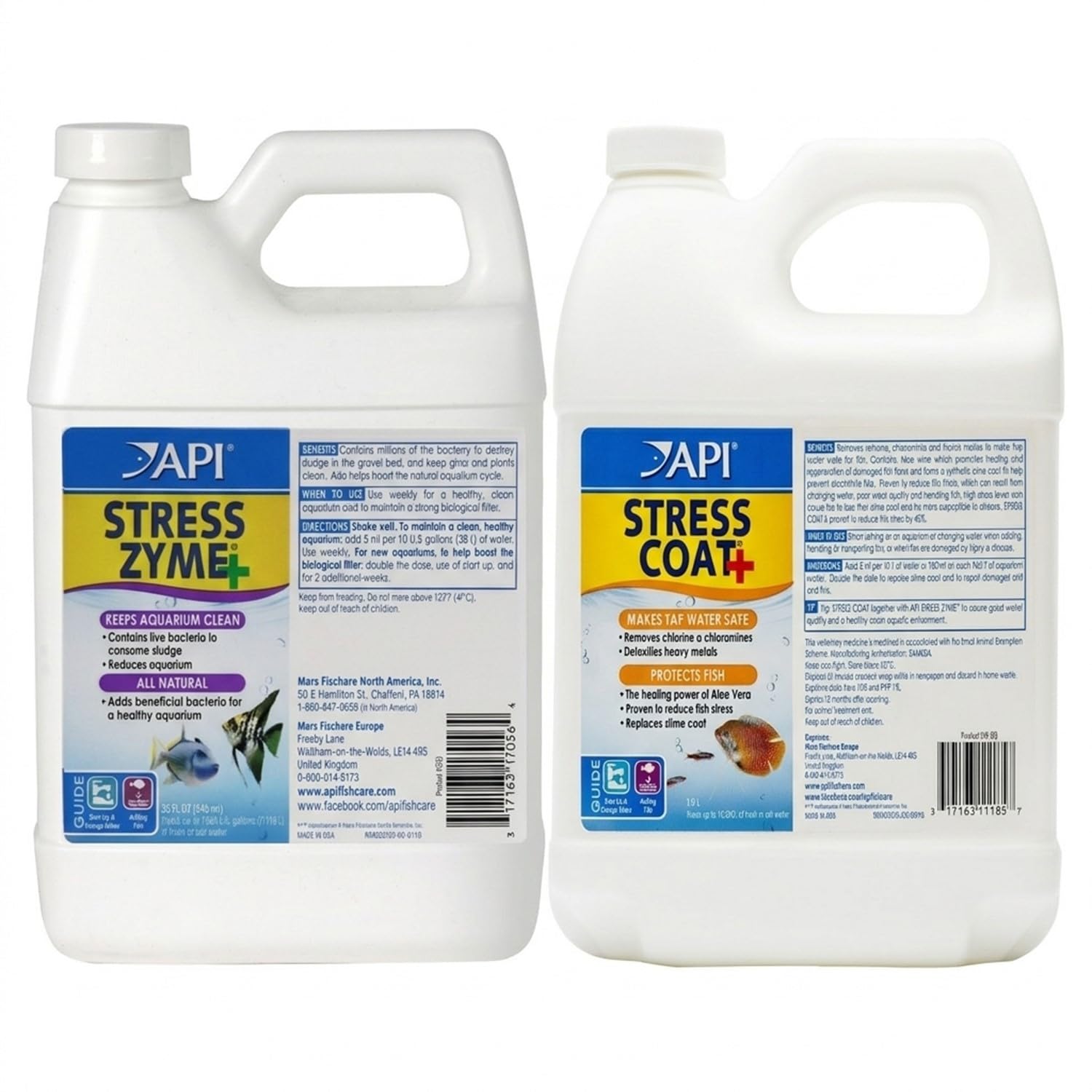 API Aquarium Water Treatment Bundle Stress Coat 1.9L + Stress Zyme 946ml