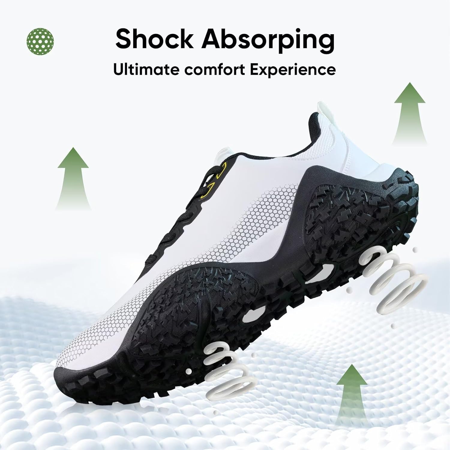 Wide Golf Shoes for Men Spikeless Professional Outdoor Waterproof Golfing Footwears Sneakers with Arch Support - Image 3