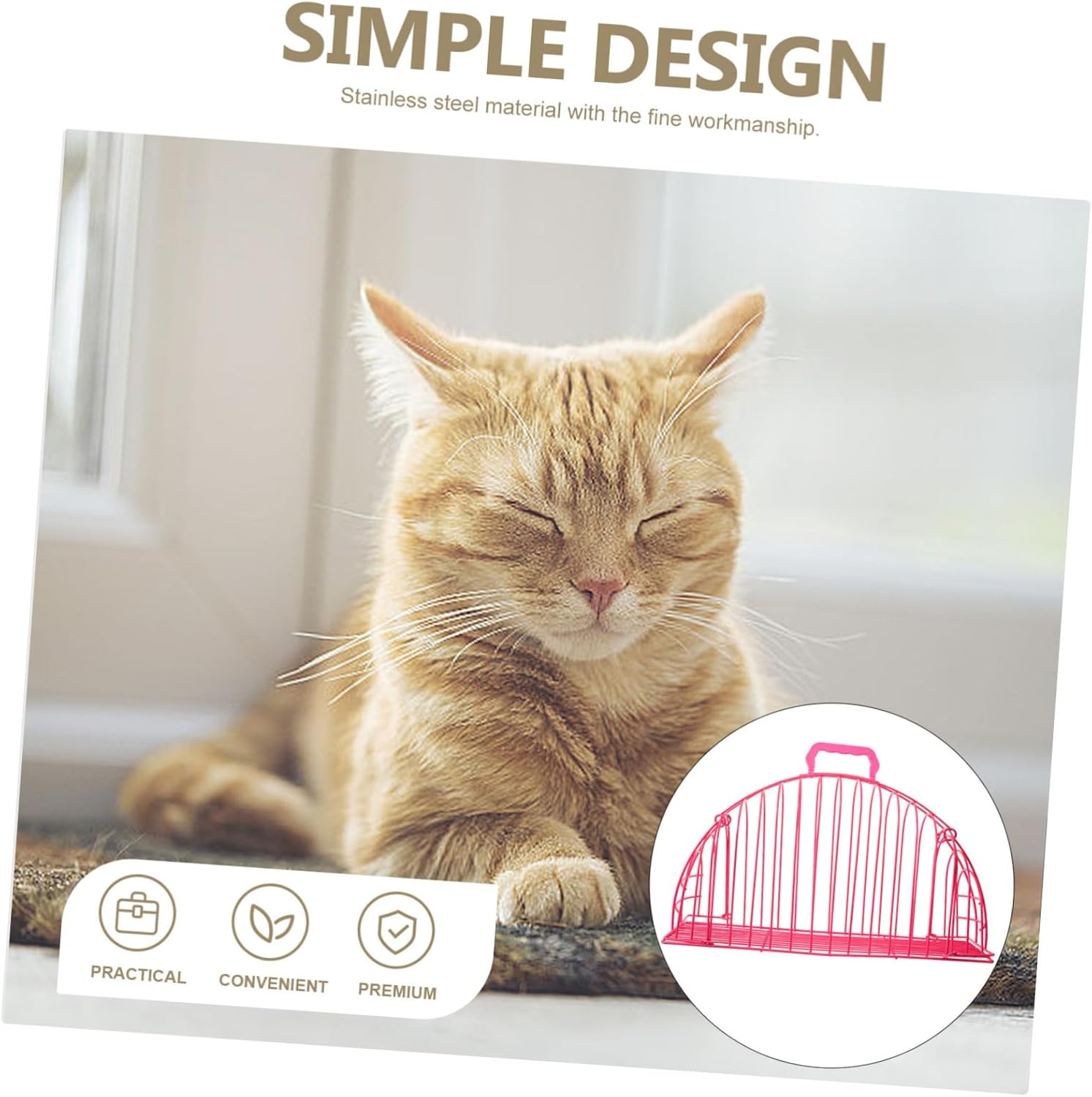 GANAZONO Indoor Cat Essentials Pet Grooming Cage Cat Bathing Scratch Kitten Shower Cage