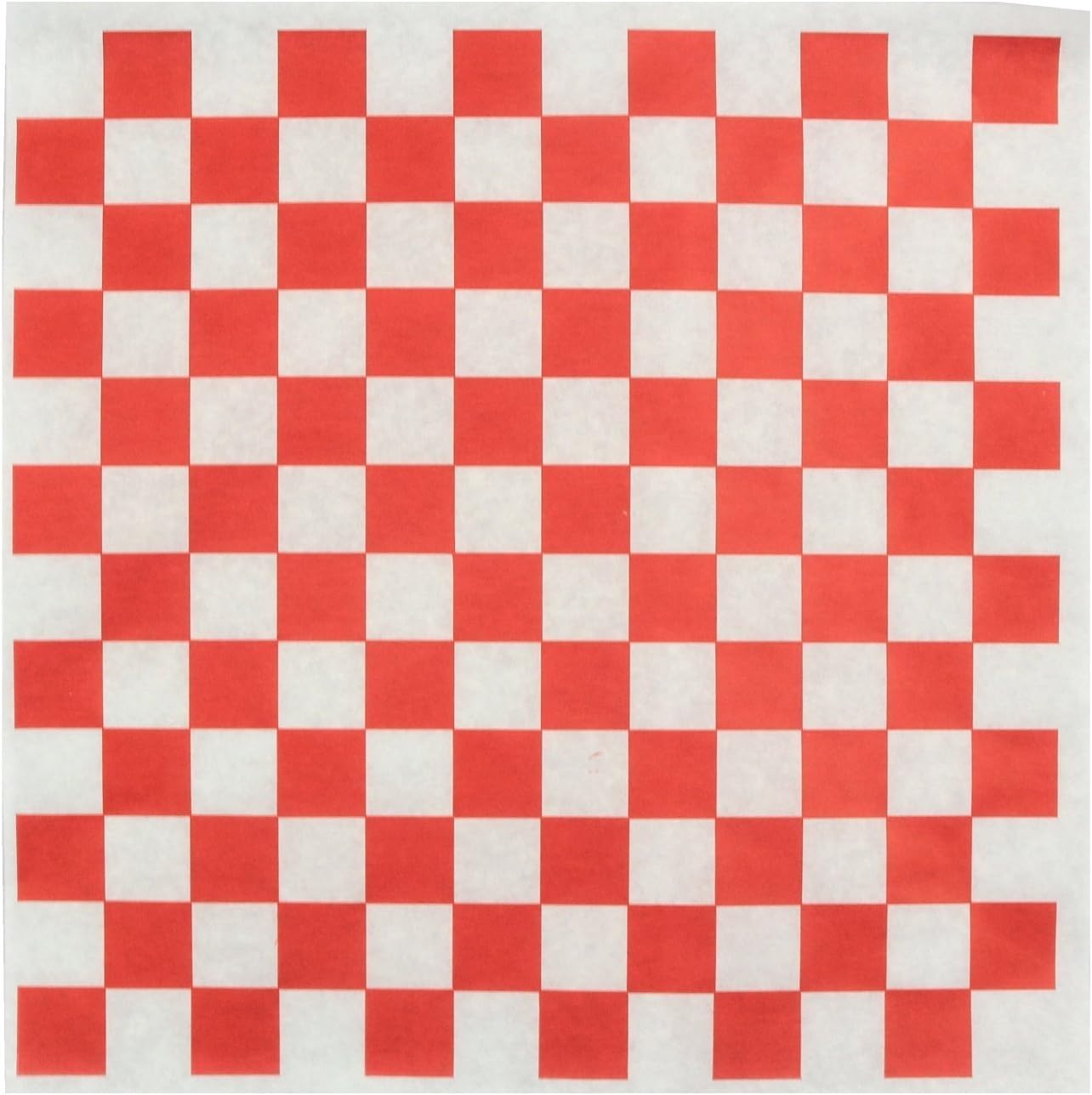 Deli Wax Paper Sheets - Food Paper Liners for Plastic Food Basket. Grease Resistant - Red and White Checkered Sheets 12x12 - Free eBook