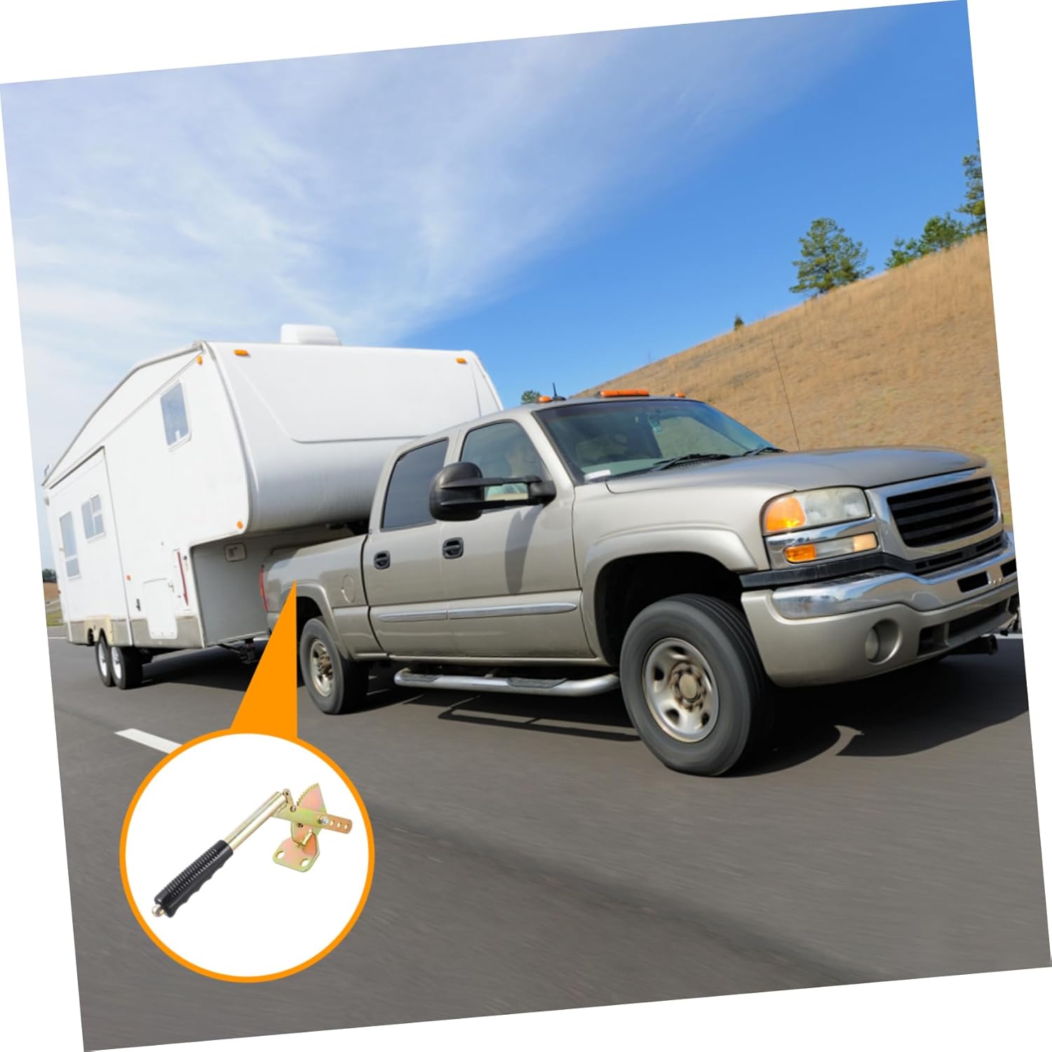 Trailer Brake Lever Connector Adjustable Hand Brake Handle for RV Towing Sturdy Trailer Accessories Compatible Models