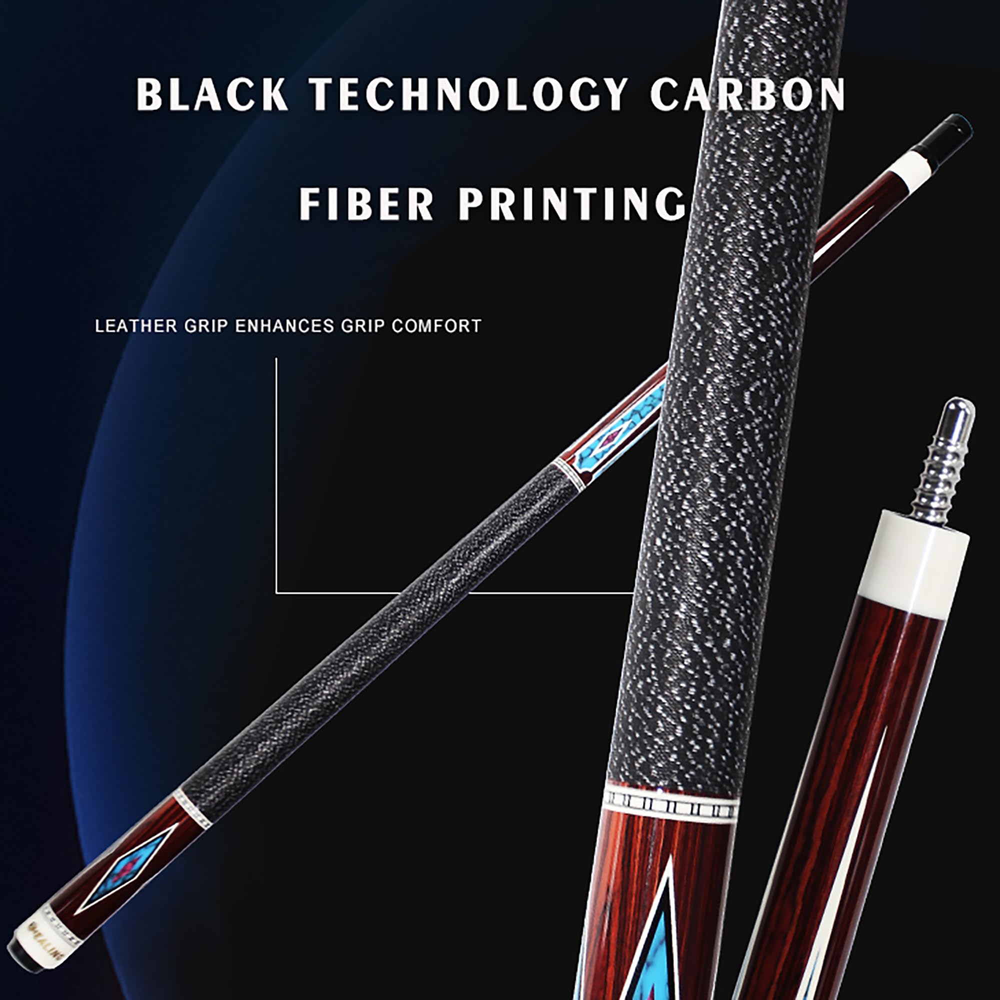 Amazon.com : OKHEALING Billiard Cue Carbon T700 Carbon Fiber 58