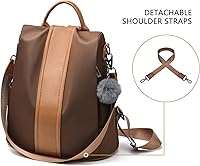 Vista 36 de Mochila impermeable liviana de nailon antirrobo para mujer, Caqui, M