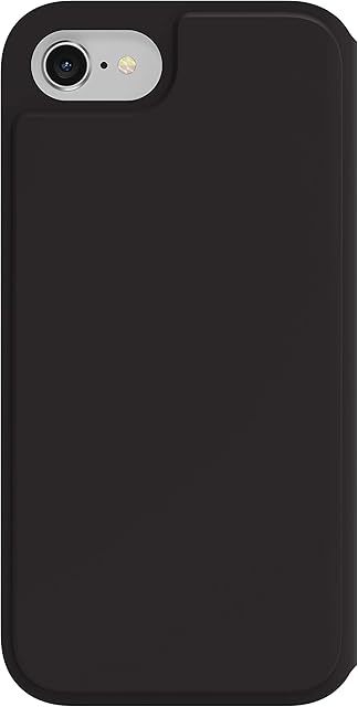 OtterBox Strada Via Case for iPhone 7/8/SE 2nd Gen/SE 3rd Gen, Shockproof, Drop Proof, Slim, Soft Touch Protective Folio Case with Card Holder, 2x Tested to Military Standard, Black