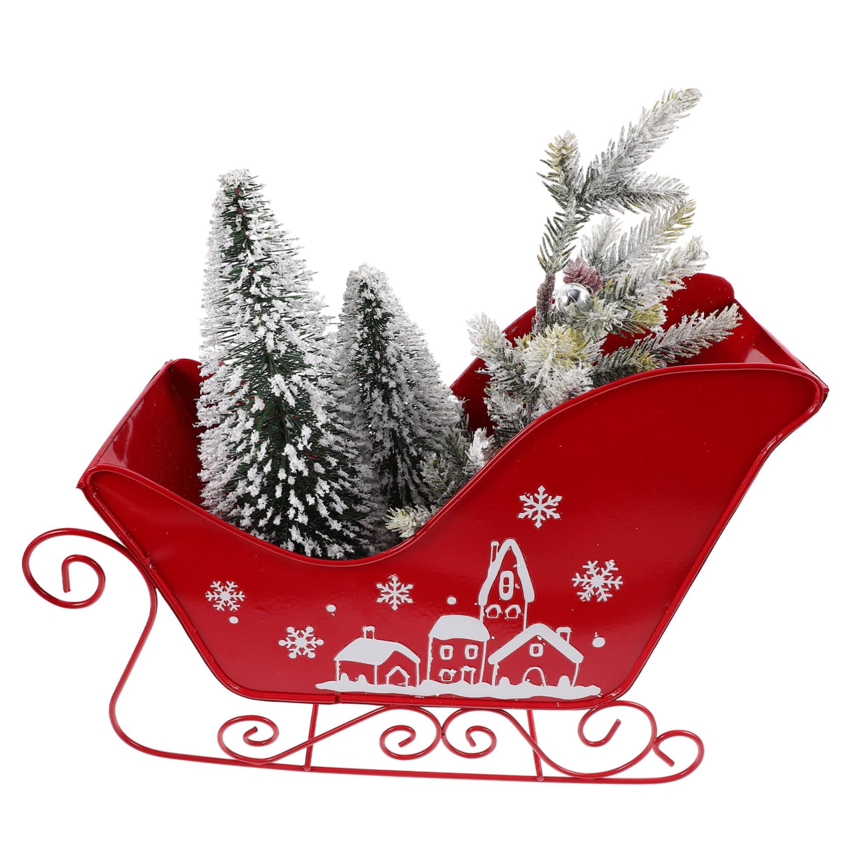 Cabilock Slitta Natalizia Resistente Decorazione da Tavolo per Feste di Natale Ornamento Tema Natalizio per Casa