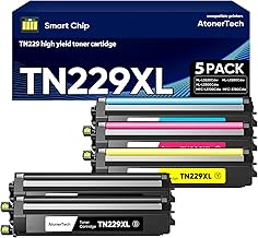 TN229XL / TN229 High Yield Toner Cartridge Compatible for Brother TN229XL TN229 Toner with MFC-L3780CDW MFC-L3720CDW HL-L3280CDW HL-L3220CDW HL-L3300CDW HL-L3295CDW Printer -(5 Pack Ink)