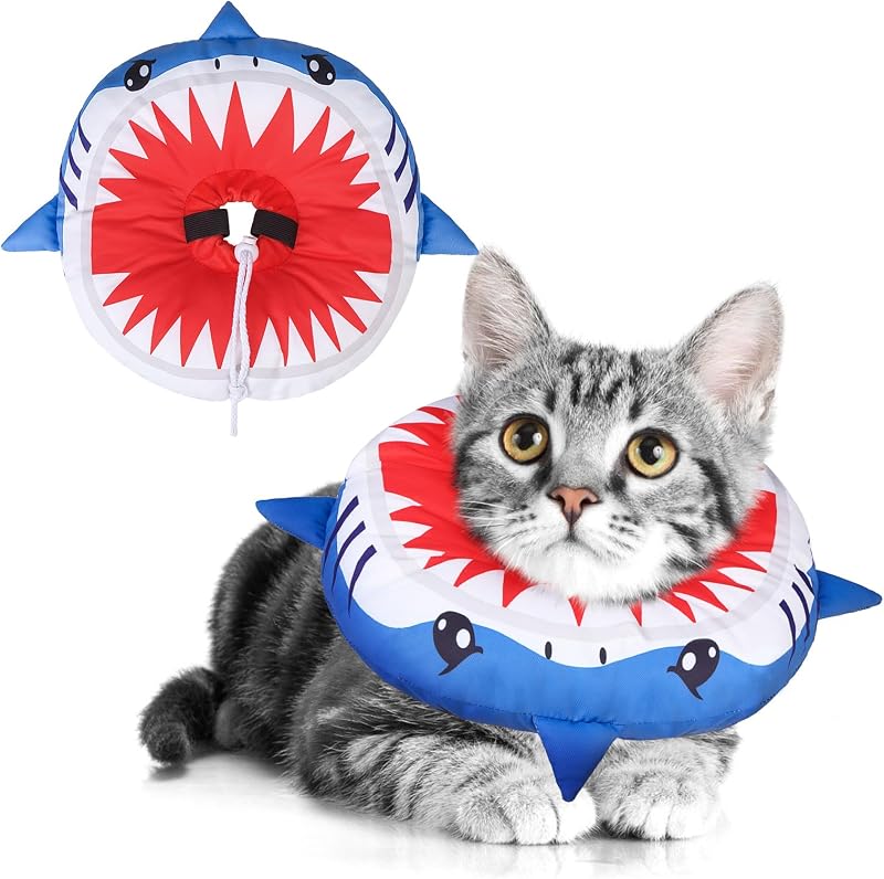 Colar de Recuperação para Gatos BEAUTYZOO, Modelo Donut Macio com Ajuste por Cordão