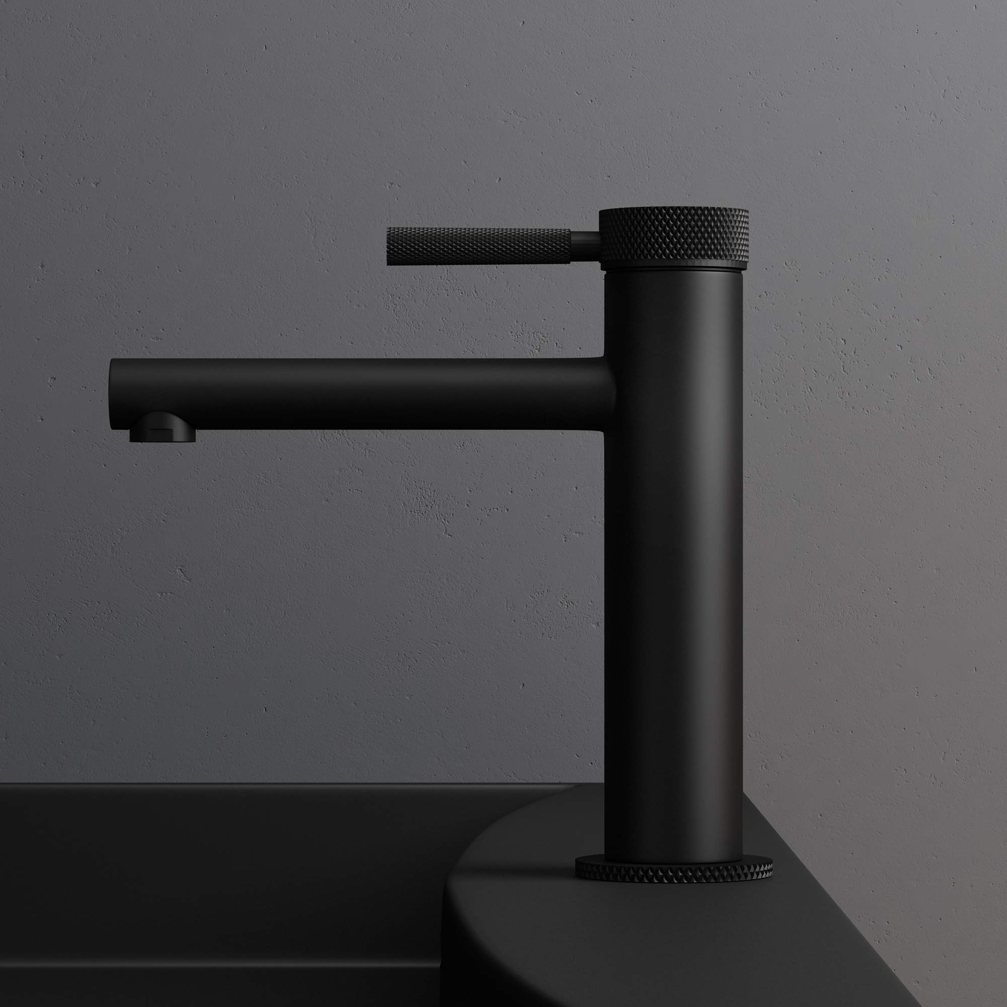 Mai & Mai Wasserhahn Bad Waschtischarmatur Schwarz matt 18,1 cm hoch | Einhebelmischer Badarmatur, Waschbeckenarmatur aus Messing, DIN Anschlüsse, WAO-7601