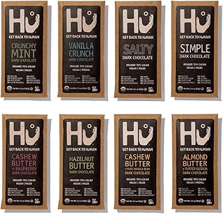 Hu Chocolate Bars | 8 Pack VARIETY SAMPLER PACK | Natural Organic Vegan, Gluten Free, Paleo, Non GMO, Fair Trade Dark Choc...
