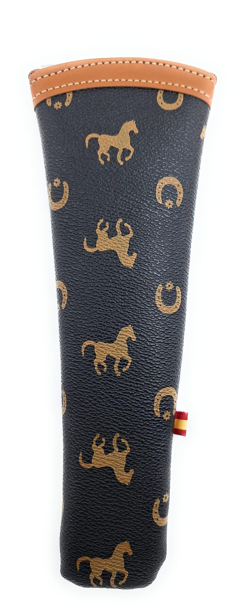 Abanicos de Madera con Dibujo Estampado. Precioso Abanico de Madera con Funda Fabricada en España. Incluye Pulsera de Ojo de Tigre y Volcánica en Colores a Juego (Mandala Ágata)