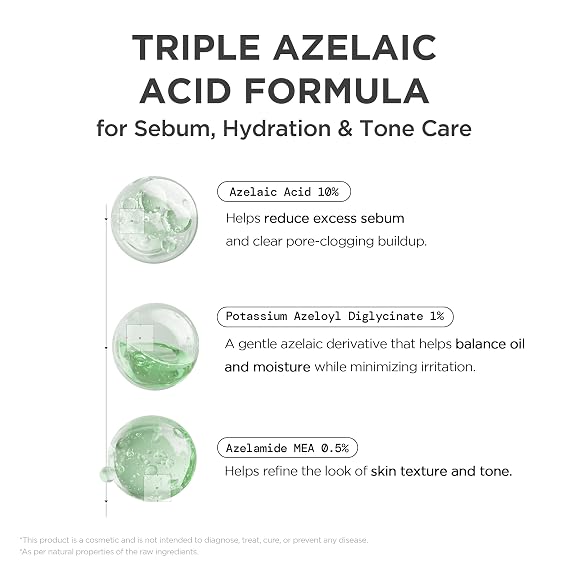 SKIN1004 Azelaic Acid 10% Ampoule, Hydrating Face Serum for Blemish-Prone & Oily Skin, Redness Soothing Serum for face, Visible Marks & Breakout Care with Centella, Korean Skin Care, 1.01 fl.oz / 30ml