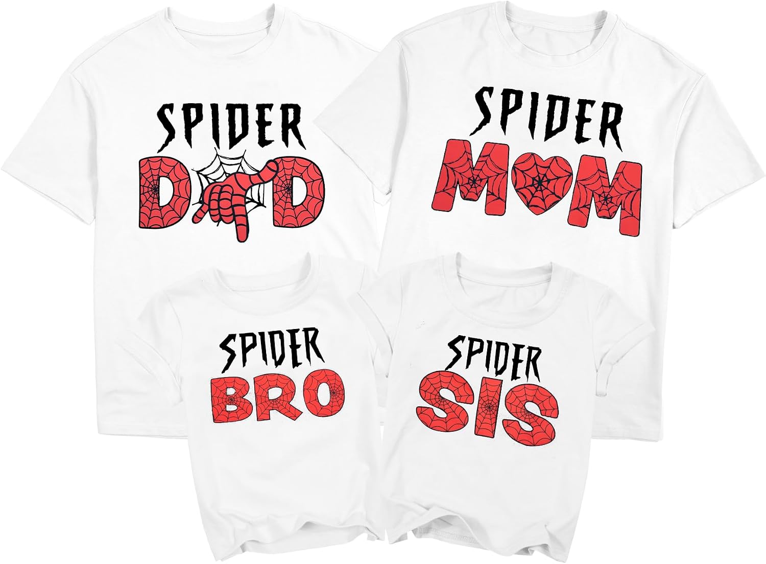 Web Hero Mom Dad Kids Shirt Family Matching Tshirt Funny Graphic Tee Comic Vacation Birthday Short Sleeve Top