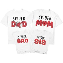 Web Hero Mom Dad Kids Shirt Family Matching Tshirt Funny Graphic Tee Comic Vacation Birthday Short Sleeve Top