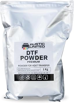 Rustic United DTF Powder, 1KG / 35.3oz Hot Melt PreTreat Adhesive Digital Transfer Direct Print Sublimation for All Type of Garments and Fabric Compatible with All DTF/DTG Printers