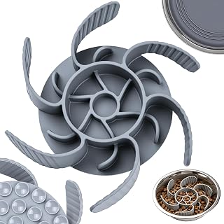 Silicone Slow Feeder Dog Bowls with Suction Cups for Small Dog Breeds | Anti-Sling Bowl Dog, Anti-fall Bowl Dog Stainless Steel Dog Bowl Anti-Sling Interactive Dog Bowl, Metal Simple Raised