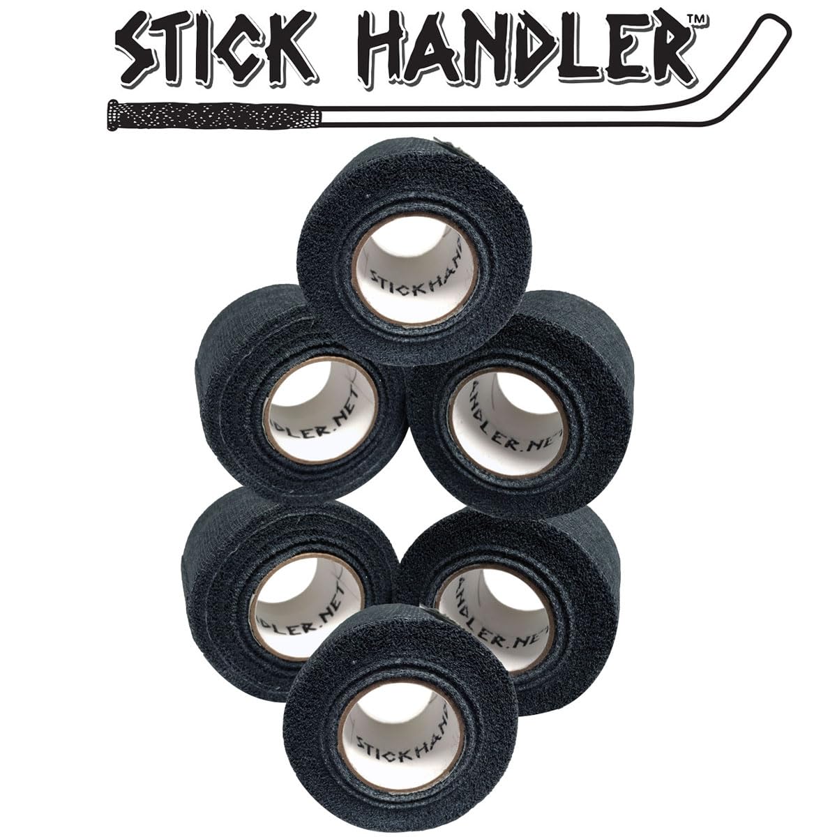STICK HANDLER Professional Hockey Grip Tape Pro Pack (Black | Six Pack)