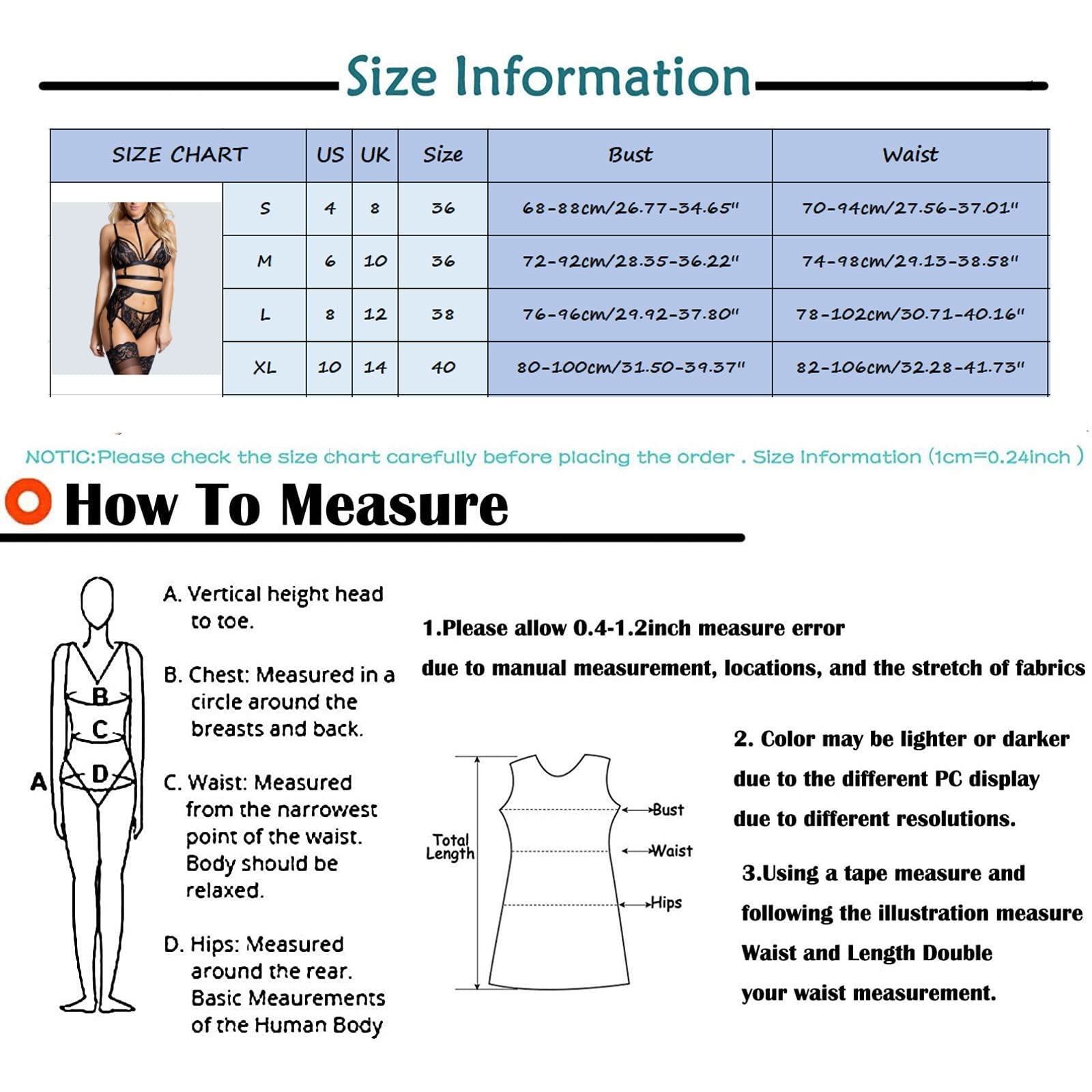 Conjunto de lencería Sexy para Mujer Conjunto de lencería Sexy de Encaje Transparente Conjunto de Ropa Interior de Mujer Ahuecado (AL)