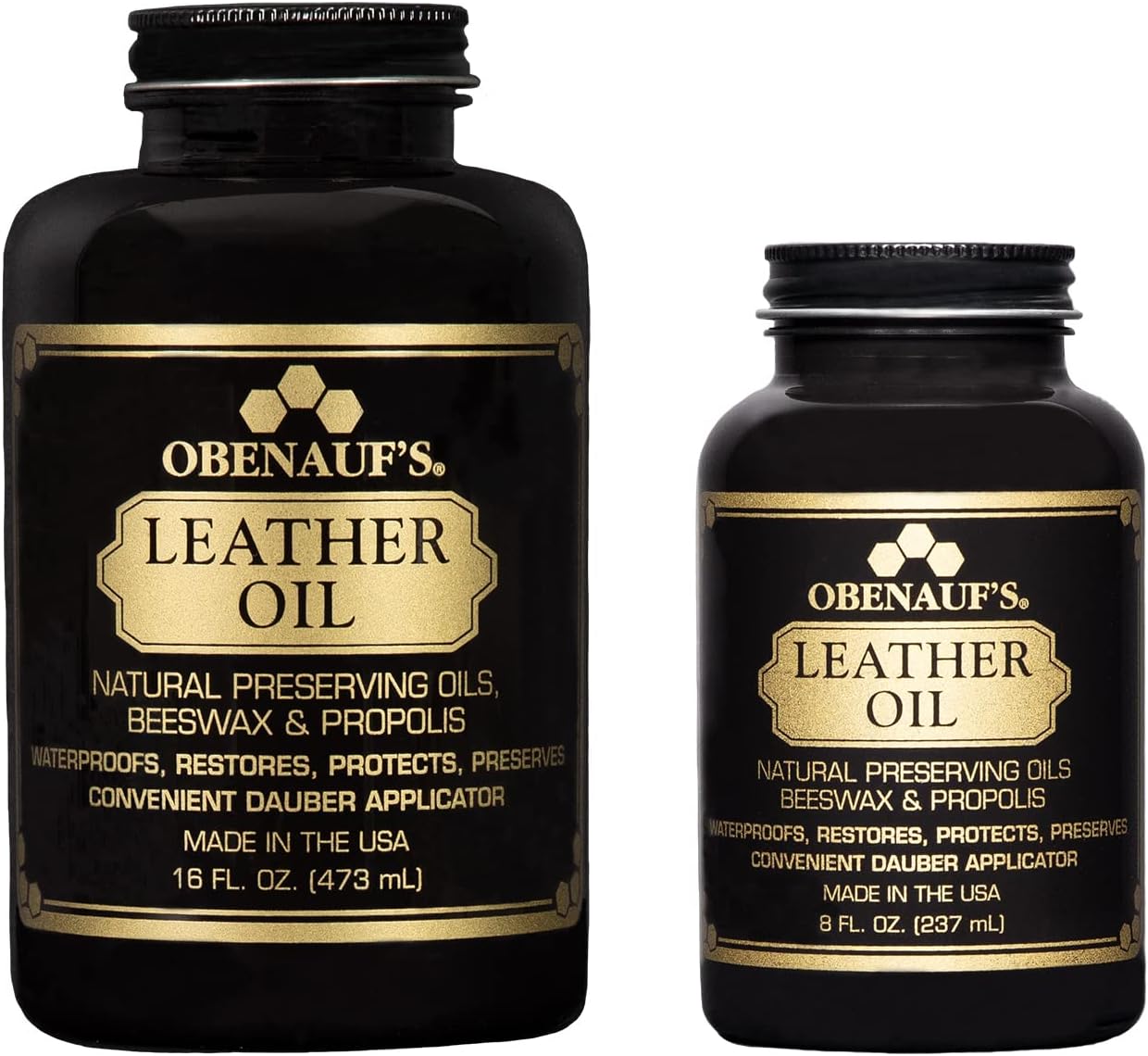Obenauf's Leather Oil Conditions Restores Preserves Dry Leather (16oz with Applicator) : Automotive